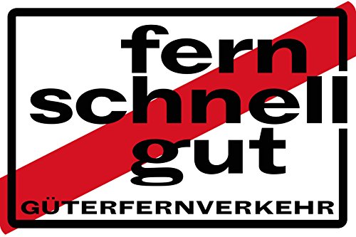 Schnell Fern Gut Güterfernverkehr LKW Trucker Blechschild 20x30 cm PC 300/429 von Blechwaren Fabrik Braunschweig