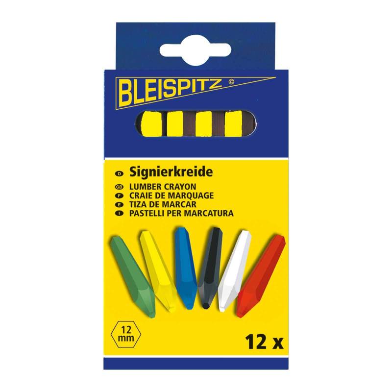 Bleispitz Signierkreide 12 St., Markierkreide Forstkreide Reifenkreide Baukreide Farbe:gelb von Bleispitz