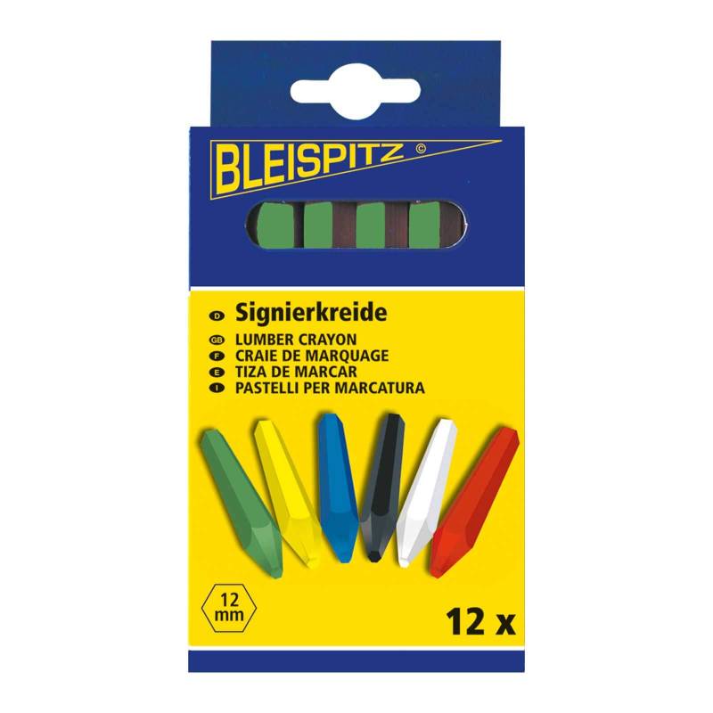 Bleispitz Signierkreide 12 St., Markierkreide Forstkreide Reifenkreide Baukreide Farbe:grün von Bleispitz