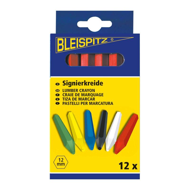 Bleispitz Signierkreide 12 St., Markierkreide Forstkreide Reifenkreide Baukreide Farbe:rot von Bleispitz