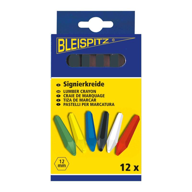 Bleispitz Signierkreide 12 St., Markierkreide Forstkreide Reifenkreide Baukreide Farbe:schwarz von Bleispitz