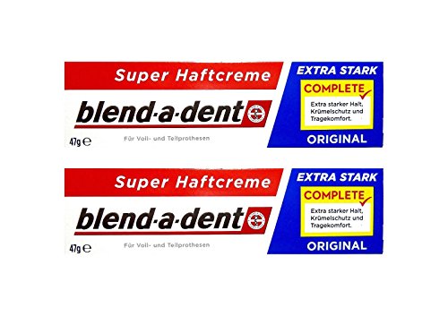 2 x 47g blend-a-dent Original Super Haftcreme - Extra Stark - Complete von Blend-a-dent