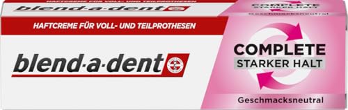Blend-a-dent Super Haftcreme extra strak Spar-Set 4x47g. Bietet Krümelschutz und Tragecomfort. Neutraler Geschmack. Für Voll- und Teilprothesen. von Blend-a-dent