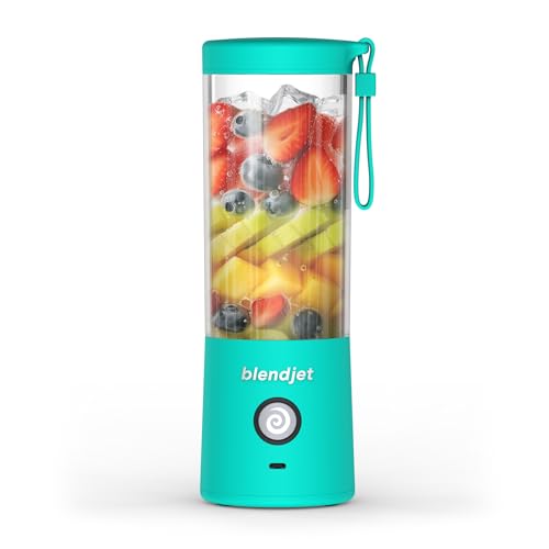 BlendJet Tragbarer Mixer für Smoothies & Shakes – 473 ml BlendJet 2 kabelloser persönlicher & kleiner Mixer, USB-C wiederaufladbar & selbstreinigend – leiser Mini-Reise-Mixer mit Edelstahlklinge von BlendJet