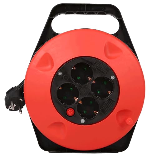 Blendend Deutsche Kabelspule 4-fach 3G 1,5 15 m schwarz von Blendend