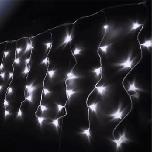 Blendend Flache Vorhanglichter mit 3AA-Batterie, kaltweiß, 5 m x 0,4 m, ideal zur Dekoration und Atmosphäre von Innenräumen. von Blendend