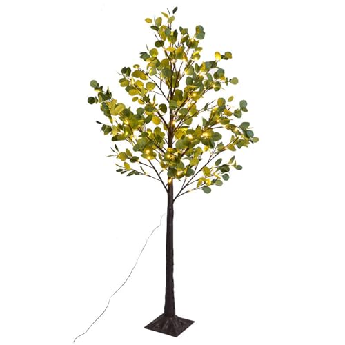 Blendend Simulierte Solarpflanzen, Baum, Eukalyptusblatt, 2 m + 1,5 m, 210 LEDs von Blendend