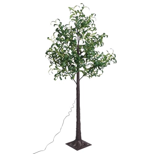 Blendend Simulierte Solarpflanzen, Baum, Olivenblatt, 2 m + 1,5 m, 210 LEDs von Blendend