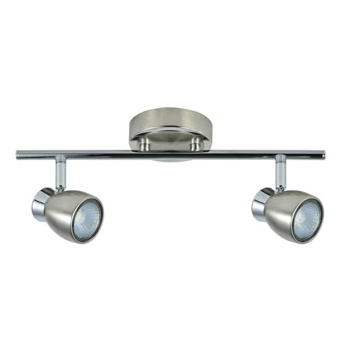 Chacho Steckdosenleiste mit zwei GU10-Fassungen. Elegantes Finish in Nickel. Maße: 14 x 36,5 x 10 cm. Perfekt, um jeden Raum mit Stil und Moderne zu beleuchten. von Blendend