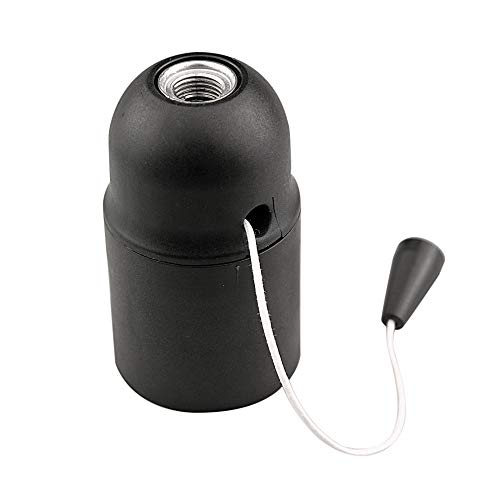 E27 Lampenfassung mit glattem schwarzem Schalter, ideal für dekorative und funktionale Beleuchtung in Wohnungen und Büros. von Blendend