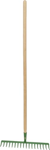 Gartenrechen mit 16 Zähnen, Griff 135 cm, ideal zum Nivellieren und Aufsammeln von Erde, Laub und Schmutz. von Blendend