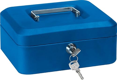 Geldkassette, 152 x 115 x 80 mm, blau, mit Schlüssel und Band, ideal für elektrische Verteilungen und sichere Verbindung von Stromkreisen. Geldkassette, 152 x 115 x 80 mm, blau, mit Schlüssel und Band, ideal für elektrische Verteilungen und sichere Verbindung von Stromkreisen. von Blendend