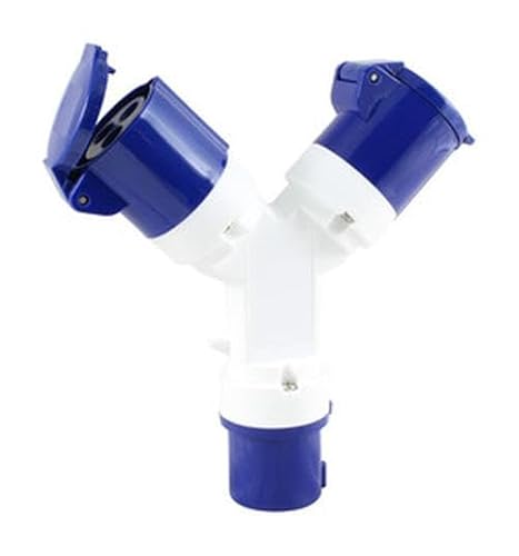 Industrieller Adapter IP44 2P+T Cetac 1 m, entworfen für 2 Öfen, mit einer Kapazität von 16 A. Ideal für anspruchsvolle Umgebungen, garantiert Sicherheit und Effizienz bei jeder Verbindung. von Blendend
