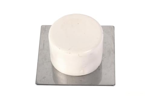 Klebepuffer - Weißer Stopper mit Edelstahl, Maße 40 x 40 mm, ideal zum Schutz von Oberflächen und Verhinderung von Abrutschen. von Blendend
