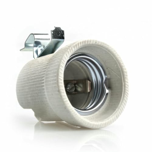 Onlex E-27 Lampenfassung aus Porzellan, elegant und langlebig.Ideal für jede Lampe, passt zu Ihrer Dekoration und sorgt für einen sicheren Stand.Perfekt für die Beleuchtung Ihrer Räume. von Blendend