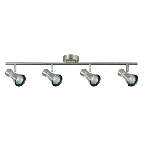 Steckdosenleiste mit bis zu 4 GU10-Leuchten in elegantem Nickel/Chrom. Die kompakten Abmessungen von 15 x 69,5 x 8,5 cm sind perfekt, um jeden Raum stilvoll und funktional zu beleuchten. von Blendend