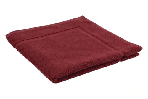 Teppich - Badteppich 60 x 60 cm in Bordeaux, weich, rutschfest, ideal für zu Hause, leicht zu reinigen und feuchtigkeitsbeständig. von Blendend