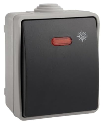 Wasserdichter Lichtschalter IP54 (einziehbar) 3303IL, ideal für anspruchsvolle Umgebungen. Sorgt für Sicherheit und Effizienz in elektrischen Anlagen, perfekt für den Innen- und Außenbereich. von Blendend