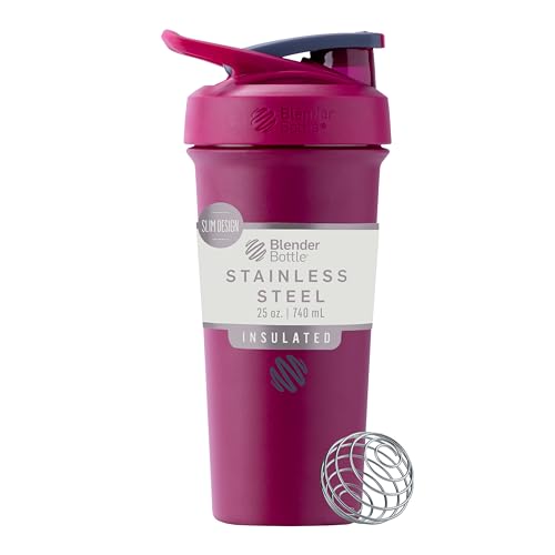 BlenderBottle Strada Sleek Shaker Cup Isolierte Edelstahl-Wasserflasche mit Schneebesen, 750 ml, Himbeere BlenderBottle Strada Sleek Shaker Cup Isolierte Edelstahl-Wasserflasche mit Schneebesen, 750 ml, Himbeere von BlenderBottle