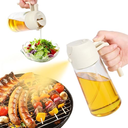 Blendura Öl Sprühflasche, 2 in 1 Ölsprüher 470ml Ölsprüher für Speiseöl Ölspray, Ölsprüher für Heißluftfritteuse zum Küche, Grillen, Heißluftfritteuse, Salat, Backen, Weiß Blendura Öl Sprühflasche, 2 in 1 Ölsprüher 470ml Ölsprüher für Speiseöl Ölspray, Ölsprüher für Heißluftfritteuse zum Küche, Grillen, Heißluftfritteuse, Salat, Backen, Weiß von Blendura