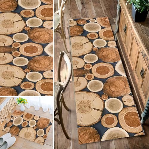 Bleockth Teppich Läufer Flur, Waschbar rutschfest 40x350cm Flurteppich Flurläufer Lange Küchenläufer für Korridor Schlafzimmer, Modern Küchen Teppich Polyester Anpassbar von Bleockth