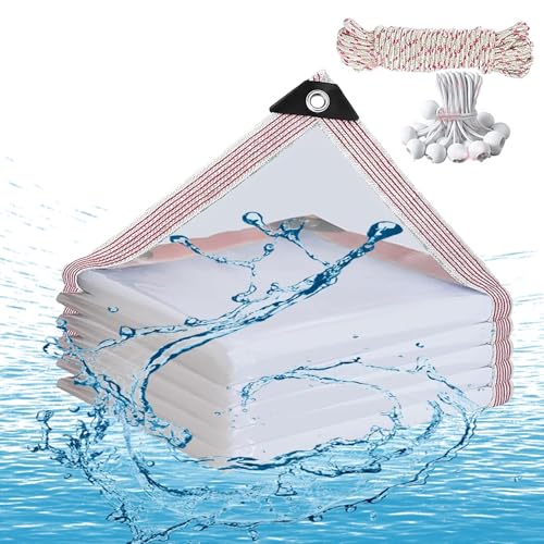 Transparente Plane mit Ösen, wasserdichte 2.5x2.2m PVC Abdeckplane Durchsichtig für AußEnbereich, Abdeckplane Gartenmöbel für den Außenbereich Einsetzbar Regendicht, mit Bindeseil von Bleockth
