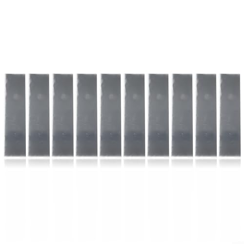 10 Stück lange Streifen Acryl Spiegel Wandaufkleber 5 x 20 cm dekorative Vinylkunst selbstklebend für Schlafzimmer Wohnzimmer Esszimmer Heimdekoration (Silber) von BlesConi