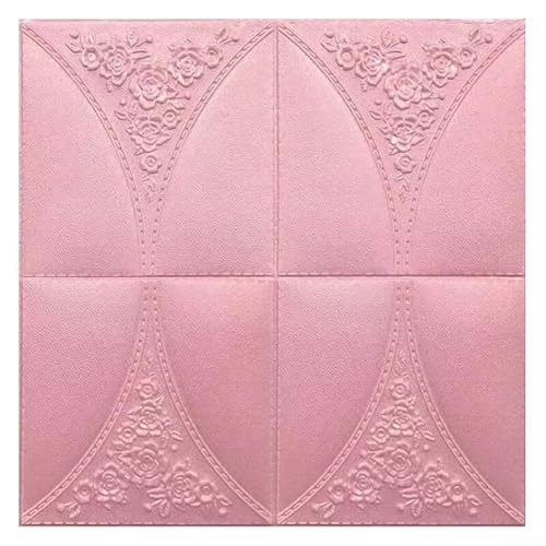 10 x 3D-Schaumstofffliesen-Wandaufkleber, wasserdicht, schallisoliert, Paneele für Schlafzimmer, Wohnzimmer, Küche und Glas-Wanddekoration (Silber) von BlesConi