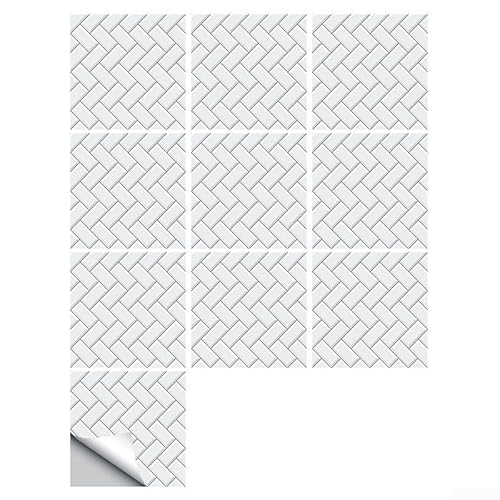 10 x Wandaufkleber für Zuhause, Wohnzimmer, Küche und Badezimmer, PVC-Material, je 30 cm x 30 cm, leicht zu pflegen und zu reinigen von BlesConi