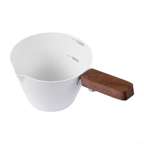 120 ml Espressotasse aus Edelstahl 304 mit Skala für genaue Kaffeemessung (weiß) von BlesConi