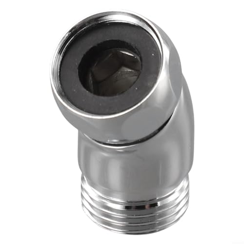 135 Grad Duschbogen Adapter für Handbrause Chrom Anschluss für Standard G1/2 Duschköpfe (S) von BlesConi