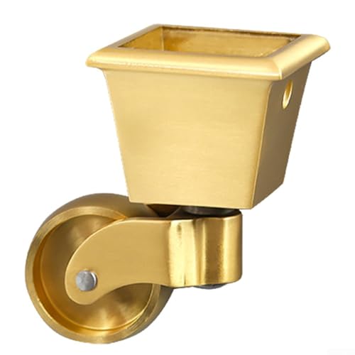 360 Grad drehbare Messing-Lenkrolle mit leisem Lager, entworfen für schwere Möbel wie Sofas, Tische und Regale mit Metallkonstruktion (T4922) von BlesConi
