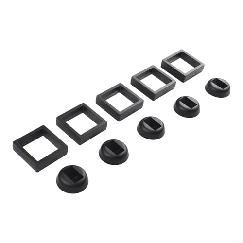 3D-schwebender Rahmenhalter, 510 Stück, Standbox für Ringmünzen, transparente Aufbewahrung mit transparenter Folie für Schmuck und Sammlerstücke (schwarz, 5 Stück) von BlesConi