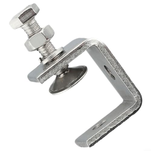 4 Stück Edelstahl-C-Klemmen mit verstellbaren M8-Gewindelochschrauben, robuste Klemme für Schreibtisch zur Montage und Metallverarbeitung (1 Stück) von BlesConi