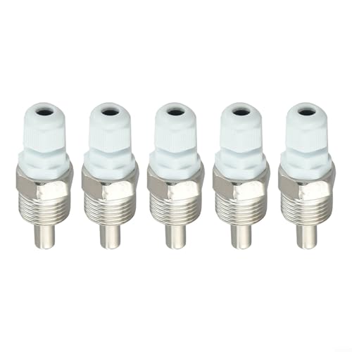 4 Stück Thermowell Edelstahl G 1/2 Gewinde Tauchhülse Tasche für Temperatursensor, Druckbewertung max. 40 bar (8 x 30 mm) von BlesConi