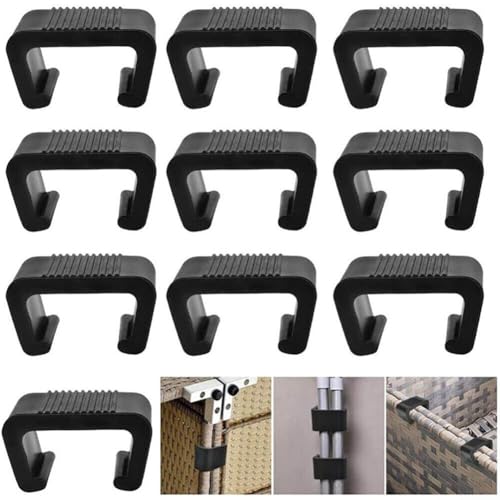 48 Stück Verbindungsclips für Gartenmöbel zur Stabilisierung von Rattan-Terrassen-Sets (4,3 cm, 4 Stück) von BlesConi