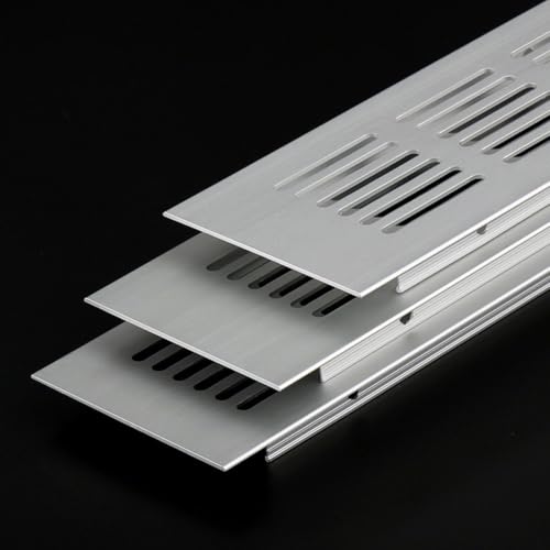 60 mm Aluminium rechteckige Lüftungsgitterabdeckung für Kleiderschrank Schrank Luftstrom mit widerstandsfähigem Material (60 x 150 mm) von BlesConi