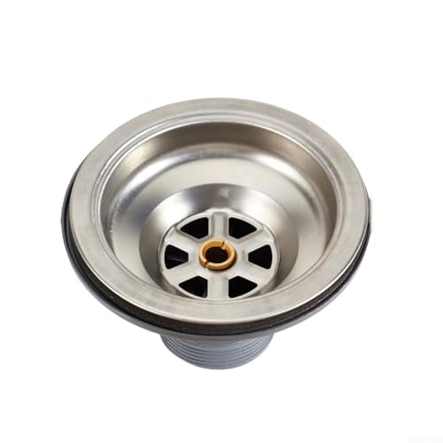 Abflusssieb aus Edelstahl mit Dichtung für Küchen- und Badezimmerabflüsse zur Vermeidung von Verstopfung (Abfluss) von BlesConi