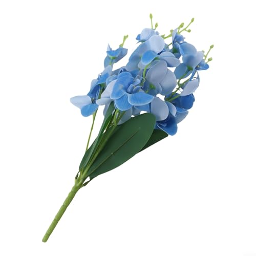 Anspruchsvolles künstliches Schmetterlings-Orchideen-Arrangement mit 20 Köpfen für verschiedene Veranstaltungen (blau) von BlesConi