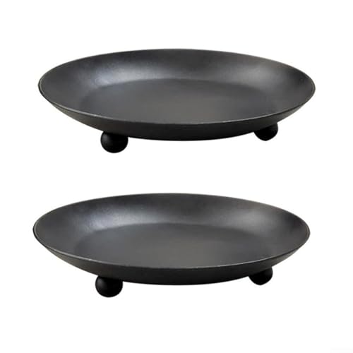 Artistic Kerzenhalter für Hochzeiten und Veranstaltungen, Set mit 2 stabilen Metallhaltern (schwarz) von BlesConi