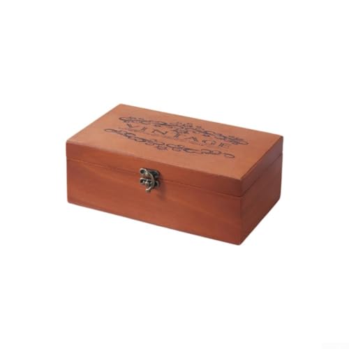 Aufbewahrungsbox aus Holz im Vintage-Look mit Schloss zum Sichern von Schätzen und wichtigen Gegenständen, Größe M Aufbewahrungsbox aus Holz im Vintage-Look mit Schloss zum Sichern von Schätzen und wichtigen Gegenständen, Größe M von BlesConi