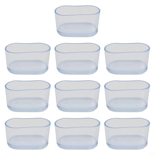 BlesConi 10 Stück ovale Bodenschutzkappen für Möbelbeine, PVC und Gummi, Tisch-/Stuhlfüße, transparent 25 x 50 mm BlesConi 10 Stück ovale Bodenschutzkappen für Möbelbeine, PVC und Gummi, Tisch-/Stuhlfüße, transparent 25 x 50 mm von BlesConi