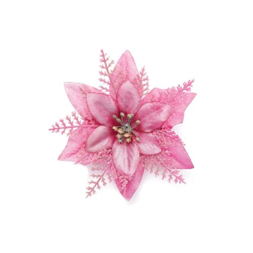 BlesConi 10 x große Weihnachtssterne, glitzernde Blumenbehänge, eine perfekte Urlaubsdekoration von BlesConi