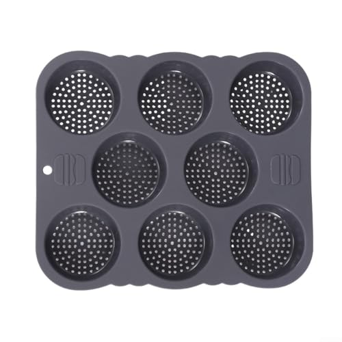 Backen Sie köstliche hausgemachte Burger mit dieser flexiblen Silikonform mit 8 Mulden von BlesConi