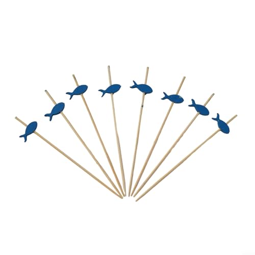 BlesConi Blue Fish Party Cocktail Picks 12cm Appetizer Toothpicks for Fruit Cheese Cake Cupcake Mermaid Theme BlesConi Blue Fish Party Cocktail Picks 12cm Appetizer Toothpicks for Fruit Cheese Cake Cupcake Mermaid Theme von BlesConi
