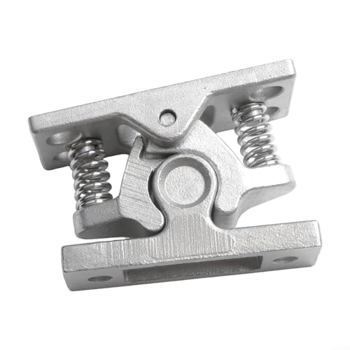 BlesConi Edelstahl-Türschloss-Stopper, Doppelrolle, federbelastete Klemme für Schrank, Wohnmobil, Boot, Türzubehör (Edelstahl) von BlesConi