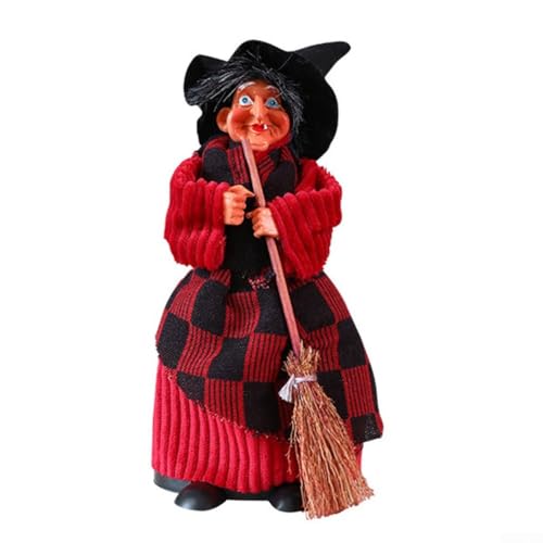 BlesConi Halloween-Hexen-Dekoration, 20 cm, Stoff und Kunststoff, Ornament für Party, Spukhaus-Szene (A) von BlesConi