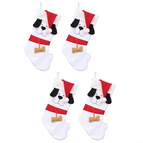 BlesConi Hundeknochen-Weihnachtsstrumpf, wiederverwendbare Süßigkeiten-Geschenktasche, Baumschmuck für Urlaubsdekoration von BlesConi