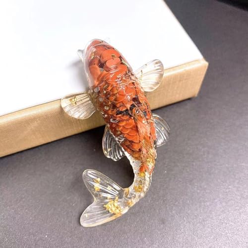 BlesConi Kristall-Koi-Fisch-Figur, 6 x 4 x 2 cm, künstliche Dekoration, Ornament für Schreibtisch, Armaturenbrett, Regal und Heimdekoration (#4) von BlesConi