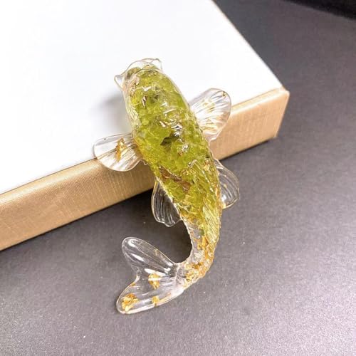 BlesConi Kristall-Koi-Fisch-Figur, 6 x 4 x 2 cm, künstliche Dekoration, Ornament für Schreibtisch, Armaturenbrett, Regal und Heimdekoration (#6) von BlesConi